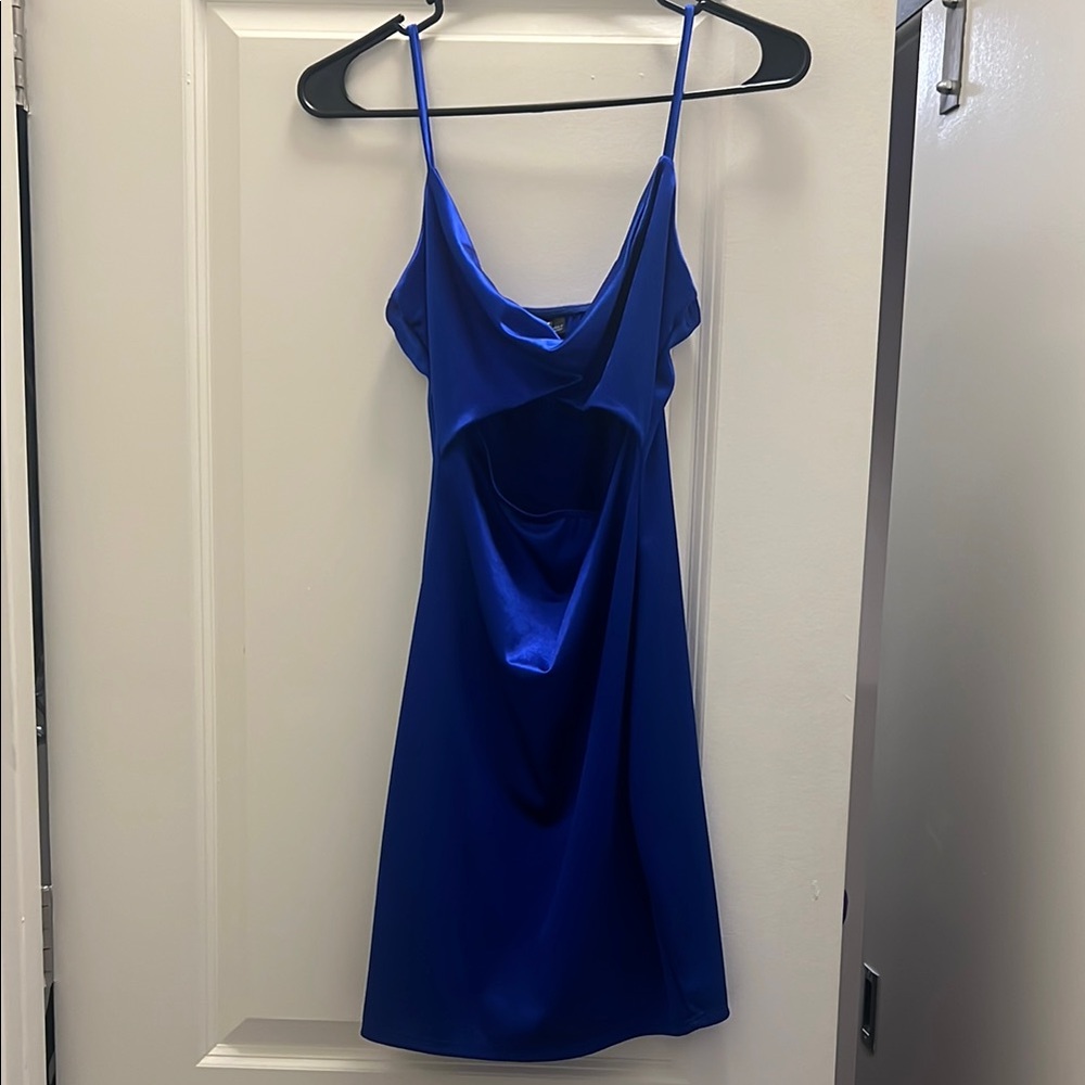 Windsor Royal Blue Satin Dress